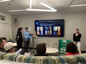 Engineering Students giving a presentation 