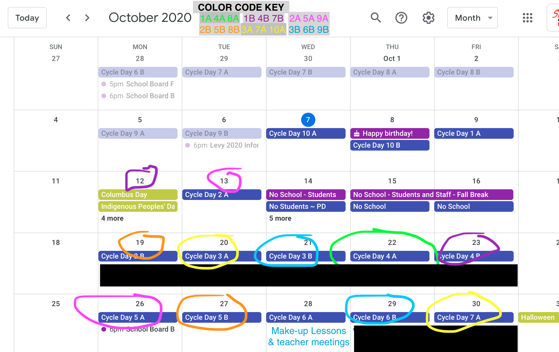 Peoples, Stephanie / Band Lesson Schedule for 202021